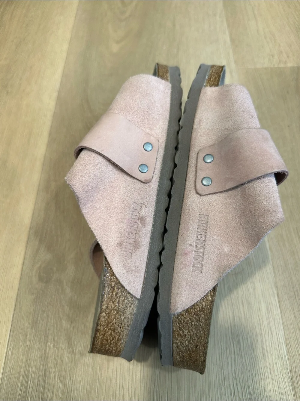 Birkenstock Kyoto sandals soft pink suede size 36